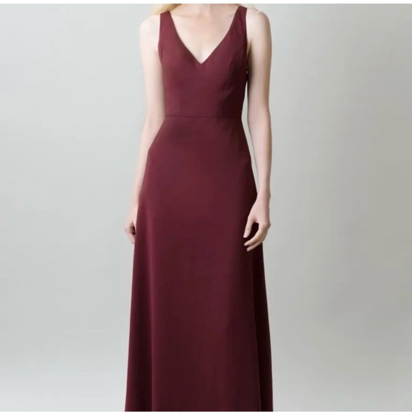 Jenny Yoo Delaney Dress in Hibiscus Size 8 Bridesmaid Maid of Honor Wedding - Picture 3 of 11